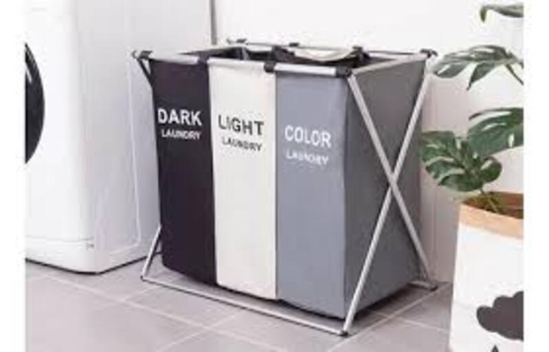 Miniatura 2 de Cesta Ropa Sucia Plegable 3 Compartimien